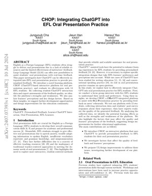 PDF Document Cover - CHOP: Integrating ChatGPT into EFL Oral Presentation Practice - Analysis and Framework