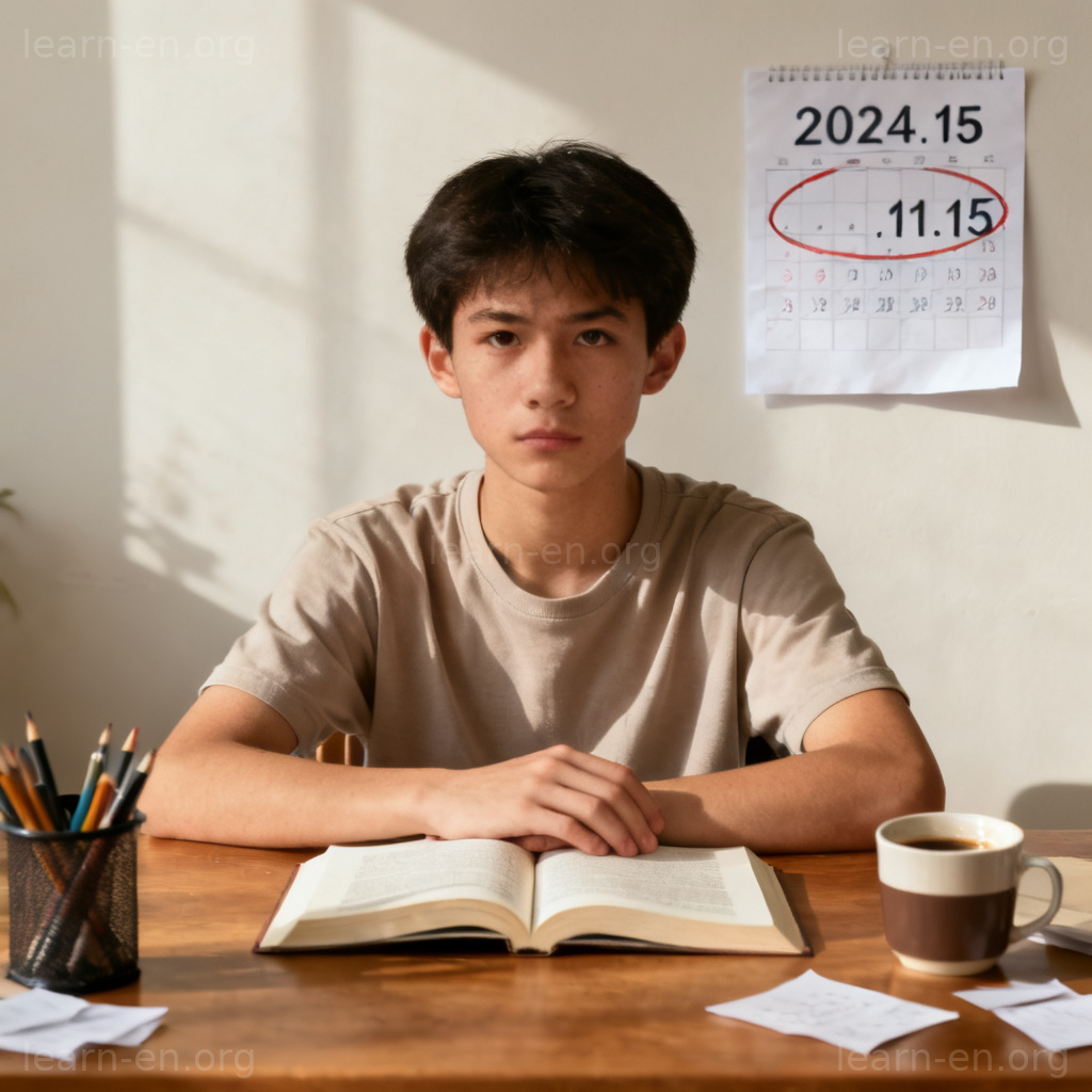 I have to retake the exam 含义图解：学生决心重考的场景