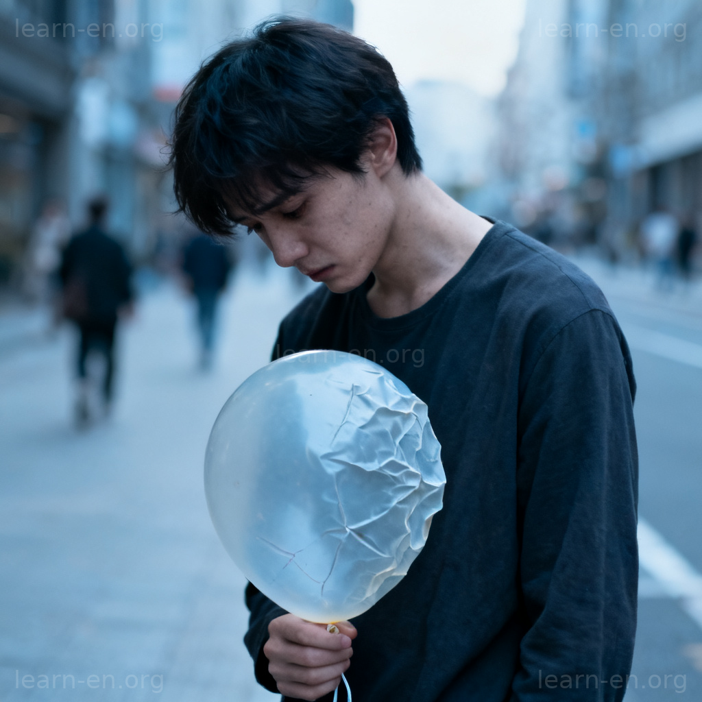 let down 失望含义图解：朋友失约的落寞场景