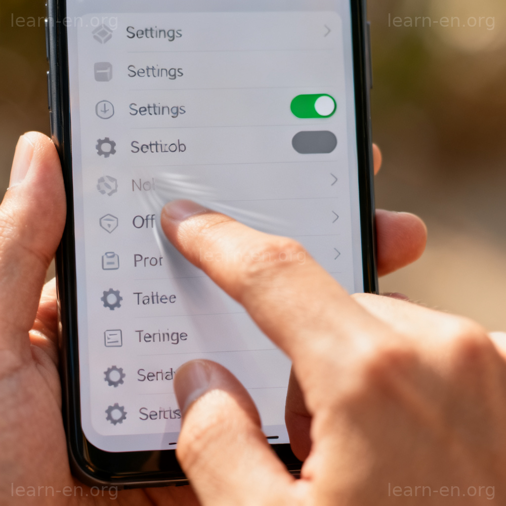 Turn off notifications 图解：手指在手机设置中关闭通知开关
