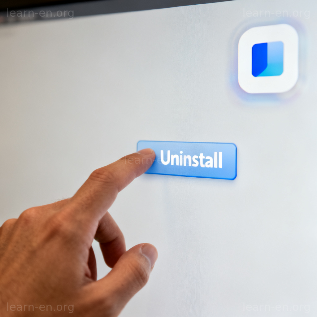 Uninstall Software 图解：点击卸载按钮移除软件的场景