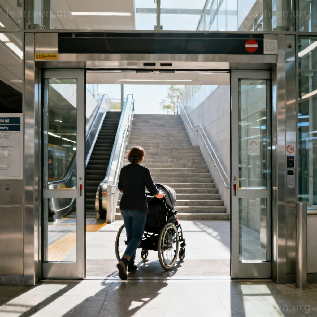 accessible 可到达含义图解：无障碍地铁入口