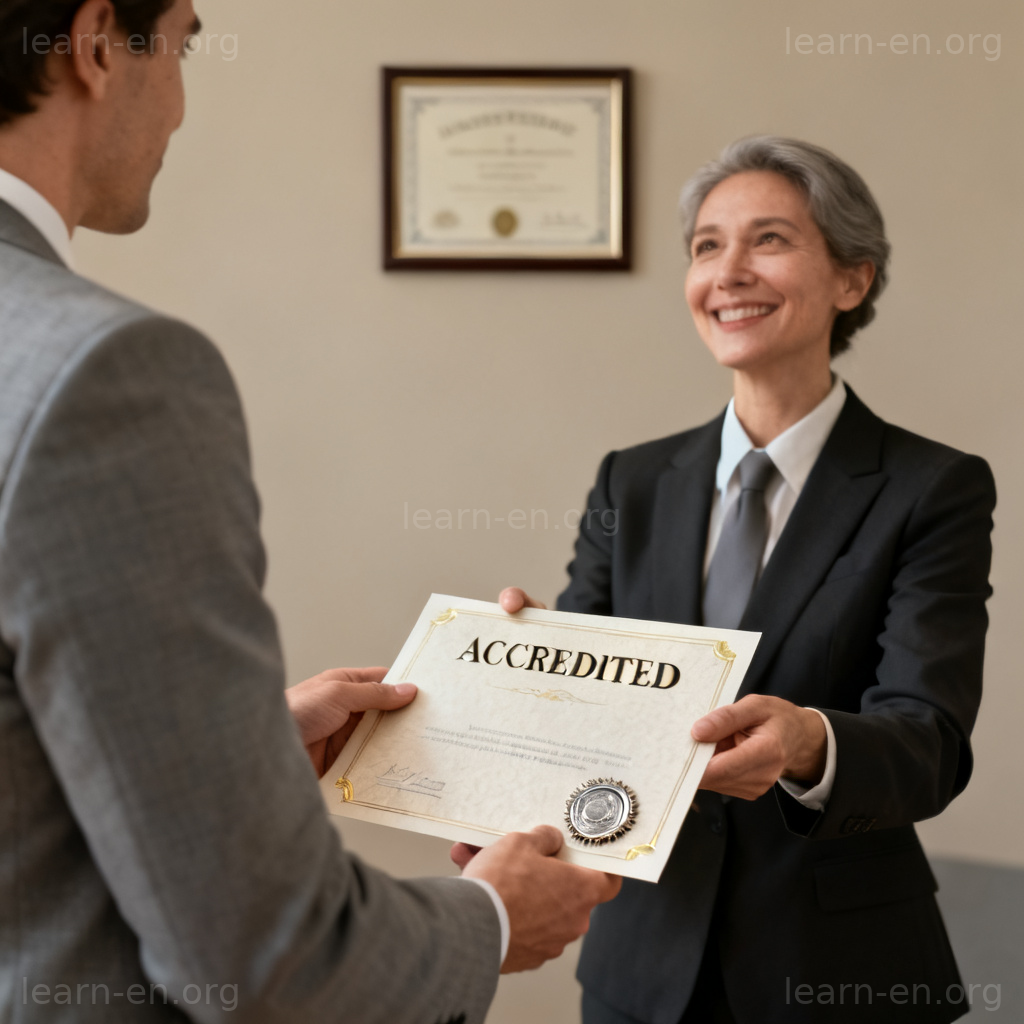accreditation 官方认证场景图解：机构颁发认证证书