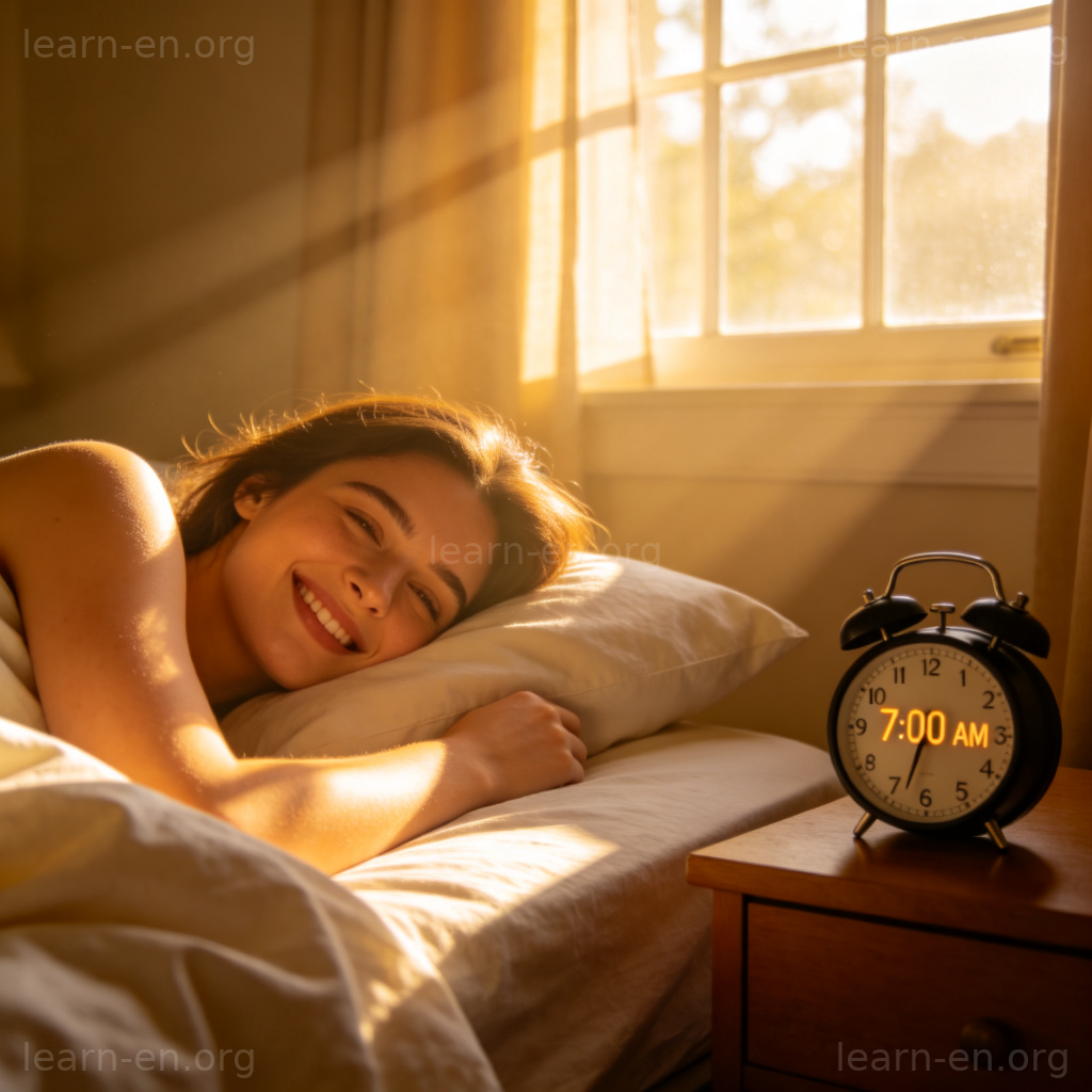 Adequate Sleep 图解：清晨自然醒来的满足感与阳光