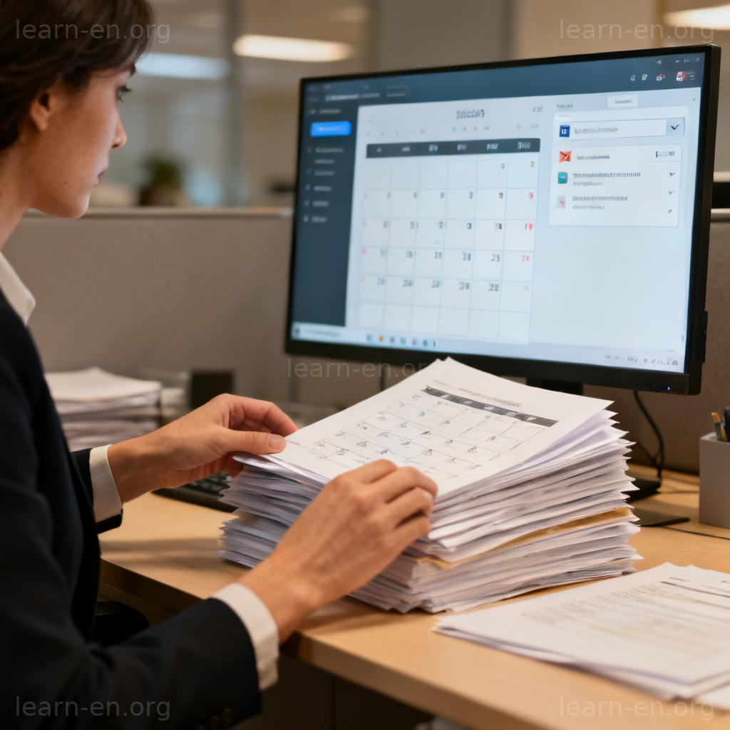 administrative 行政工作场景图解：办公室人员处理文件与日程