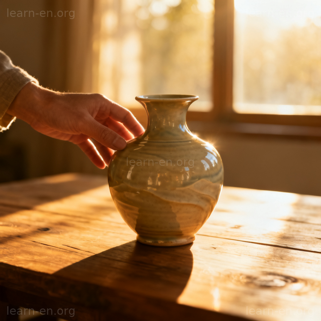 aesthetic 审美图解：手触陶瓷花瓶感受形态之美
