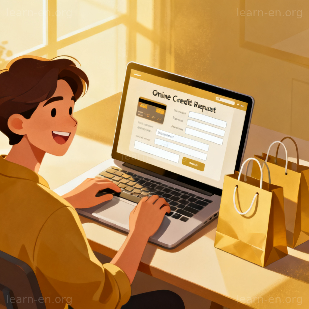 apply for a credit card 含义图解：用户在线填写信用卡申请表格