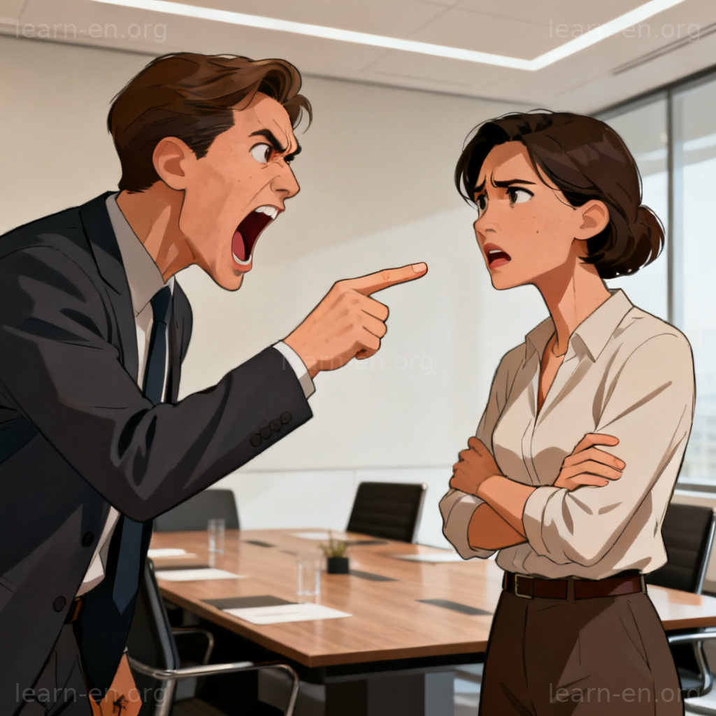 assault 言语攻击场景图解：办公室激烈争吵对峙
