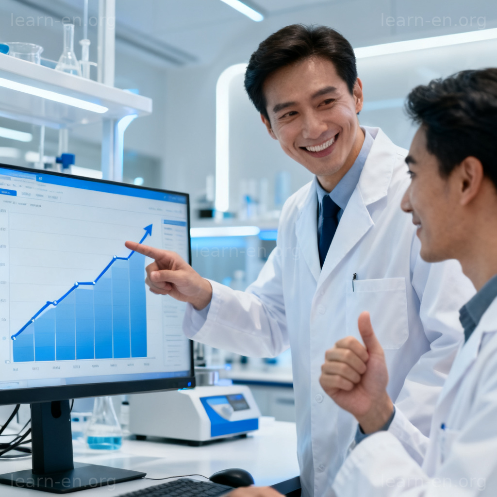 attest 证实含义图解：科学家展示图表数据