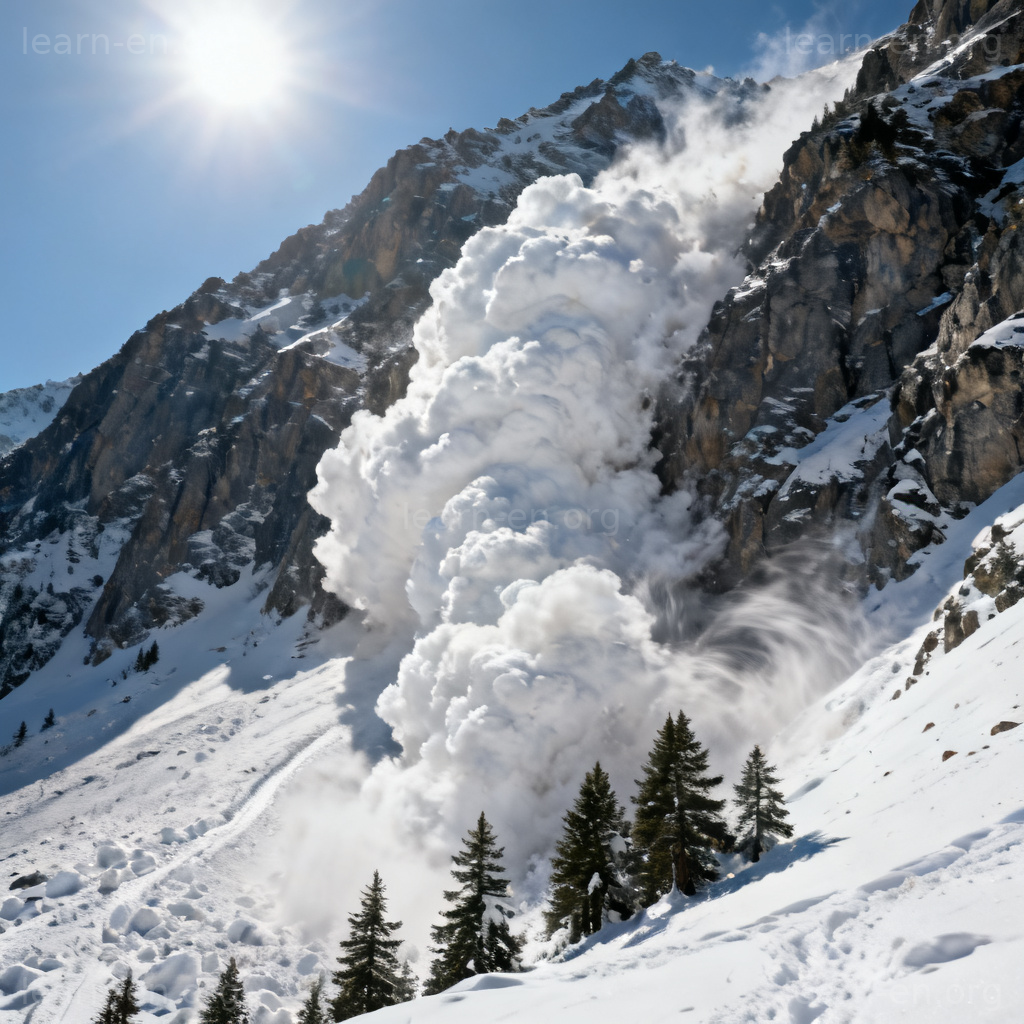 avalanche 雪崩场景图解：雪山崩塌的震撼瞬间