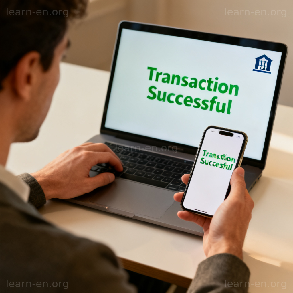 bank transfer 银行转账操作成功确认界面图解