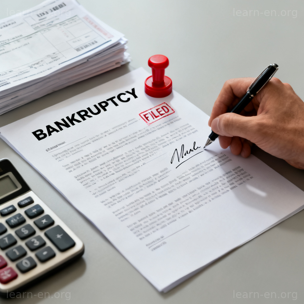 bankruptcy 破产图解：签署破产申请文件的场景