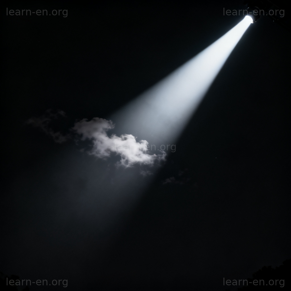 blaze 发强光图解：探照灯在夜空中射出强光束场景