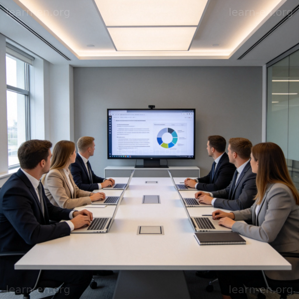 Business Meeting 商务会议场景图解：专业人士在会议室讨论