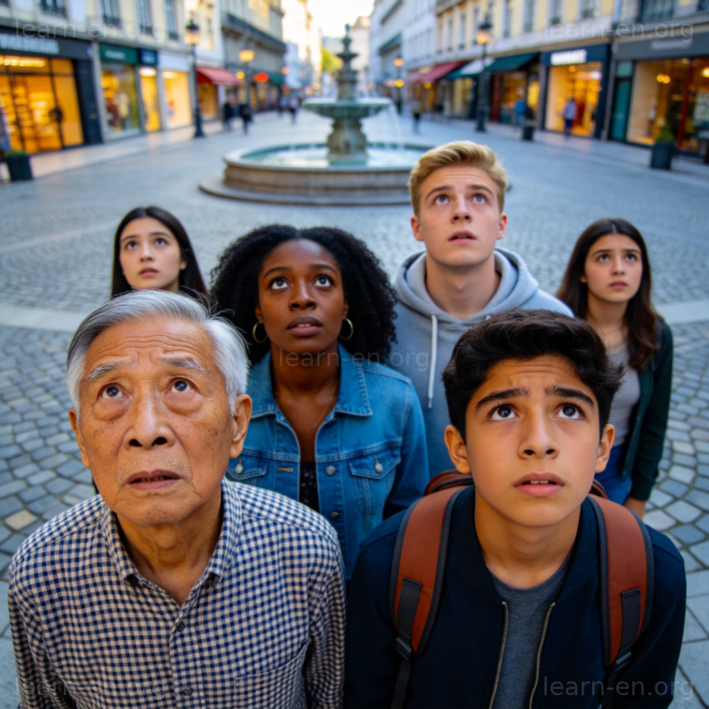 Bystanders 旁观者图解：城市广场人群驻足观望事件场景