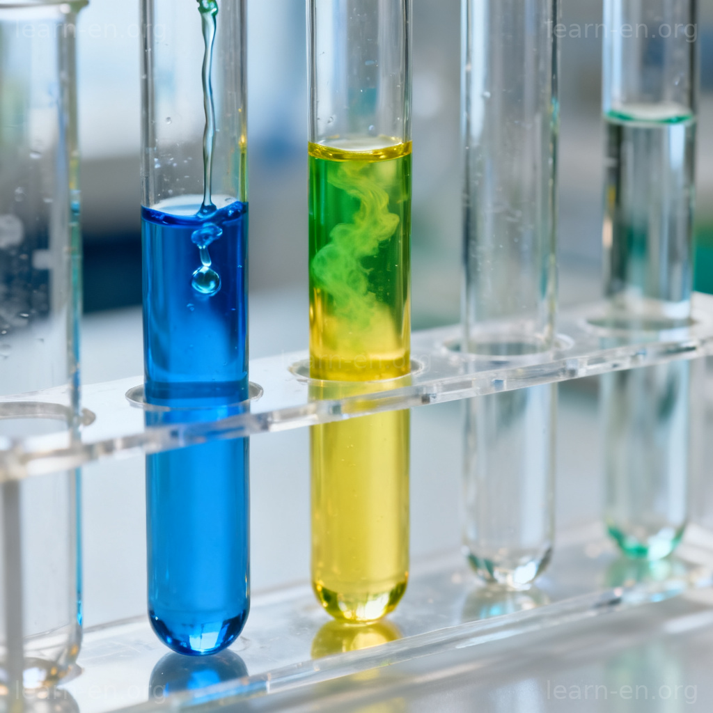 chemical 化学的图解：实验室试管内液体混合反应