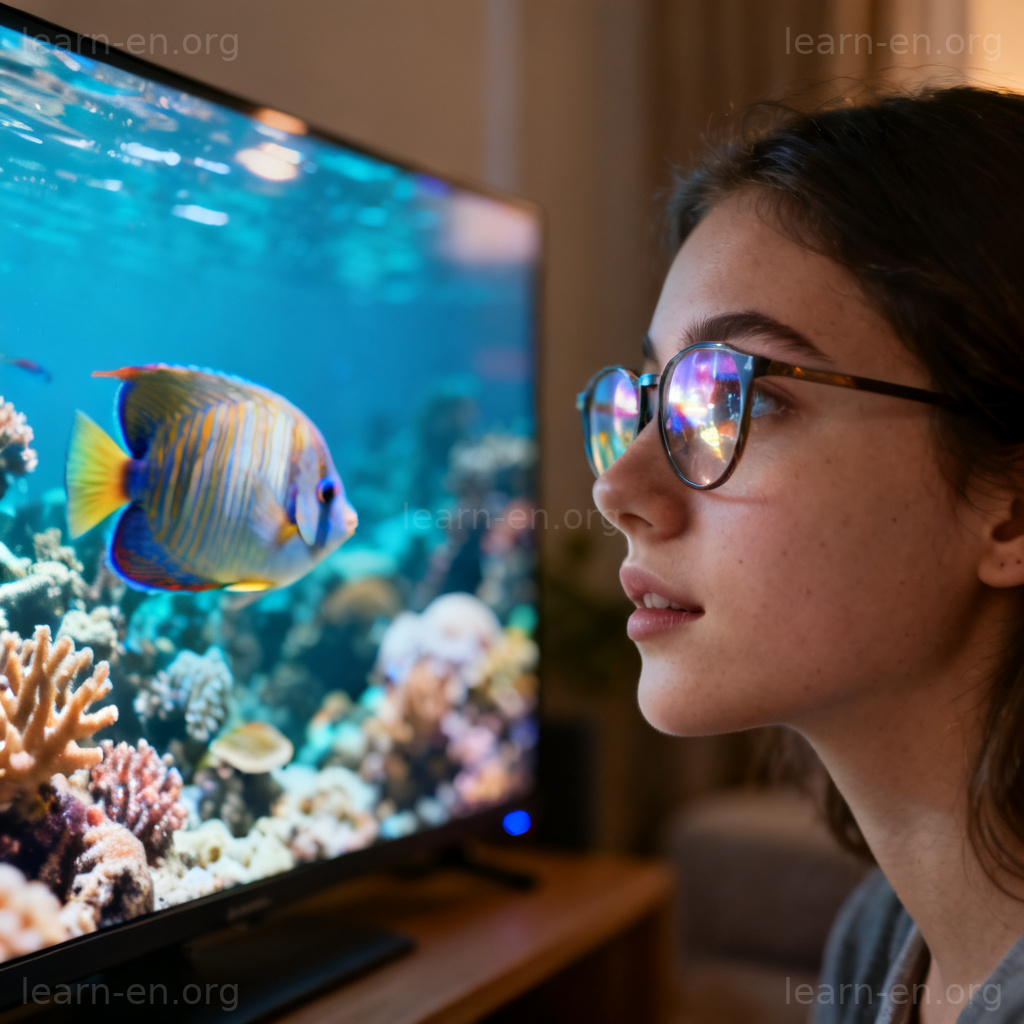 clarity 清楚图解：人物观看高清画面的清晰视觉