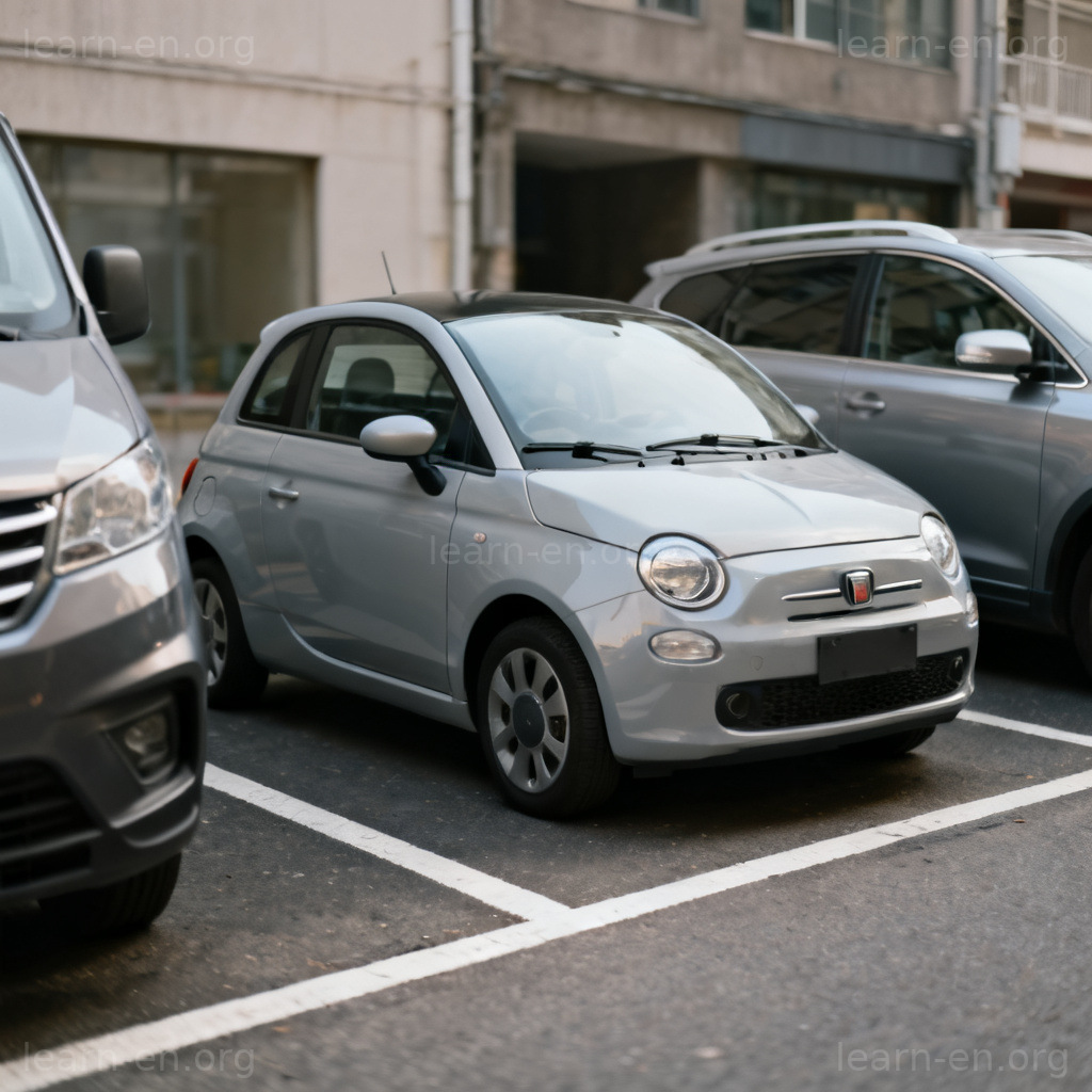 compact 含义图解：小巧紧凑的两厢车停于狭窄车位