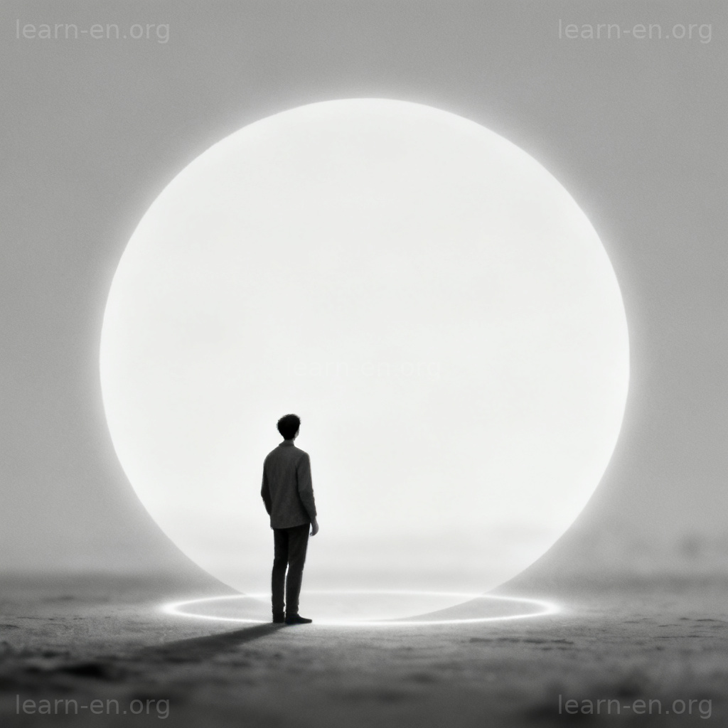 compass 范围图解：人物站在发光圆形边界内示意范围概念