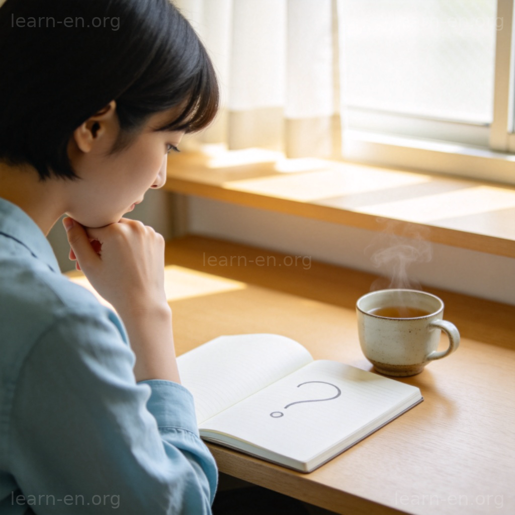 consider 含义图解：人物托腮沉思，思考问题