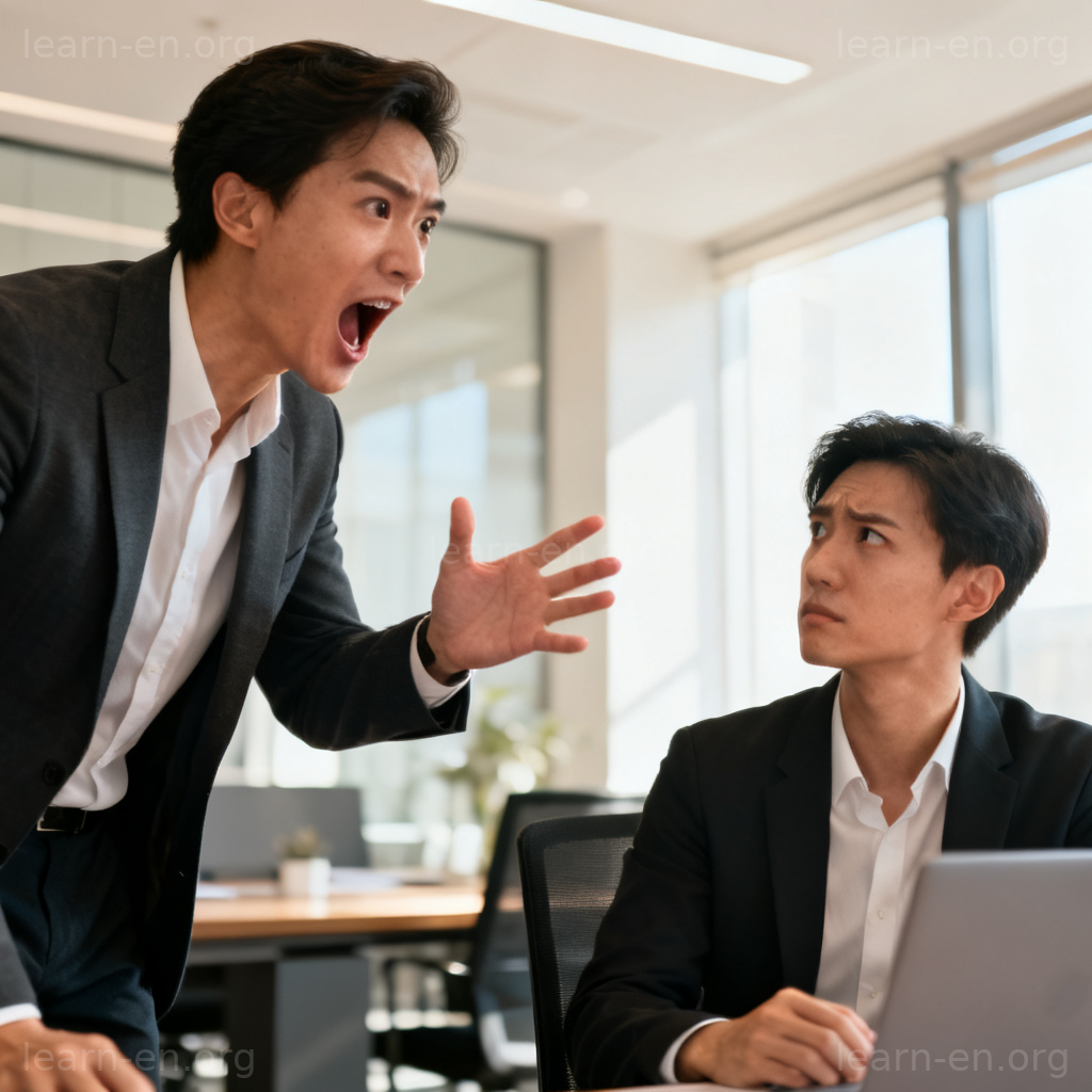contend 含义图解：两人在会议室激烈辩论的场景