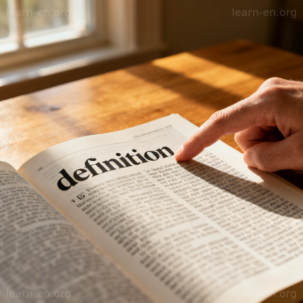 definition 定义含义图解：字典中单词的精确定义