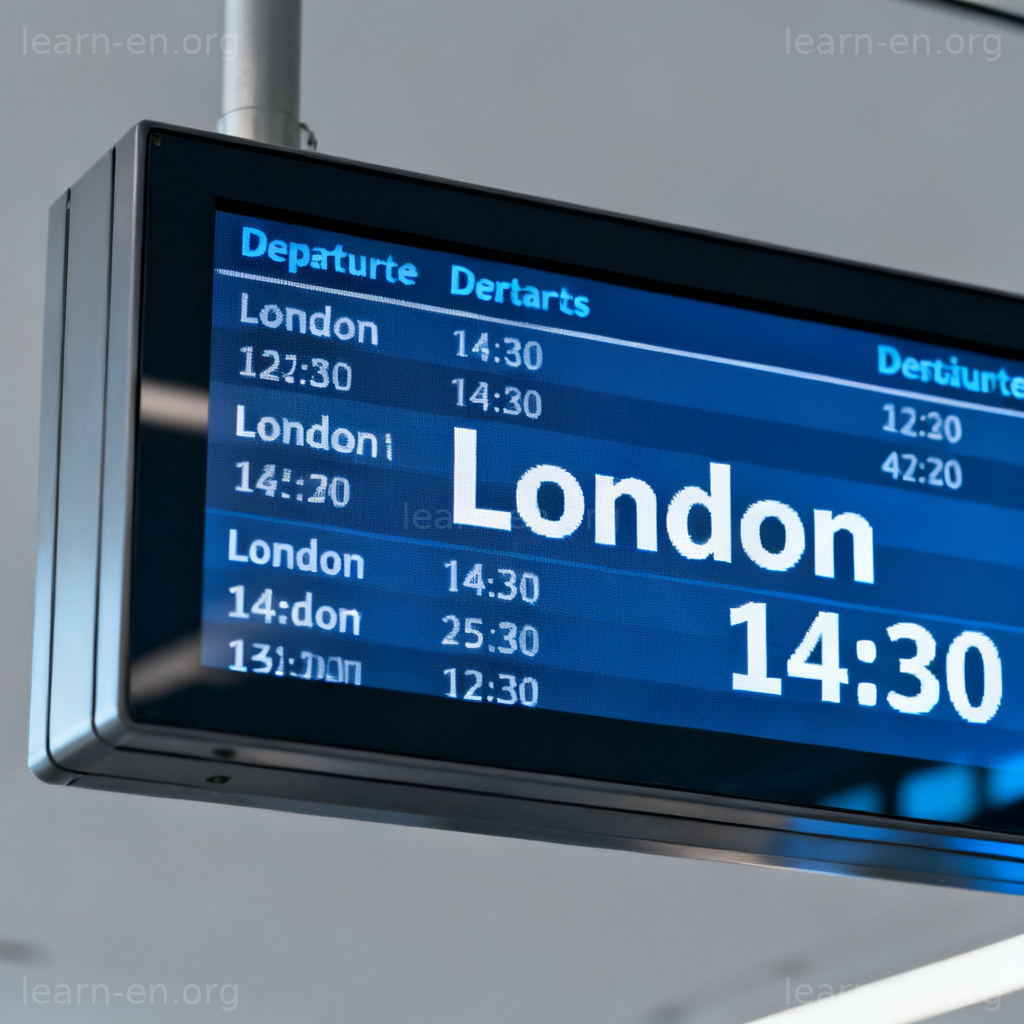 departure time 图解：机场显示屏上的出发时刻列表