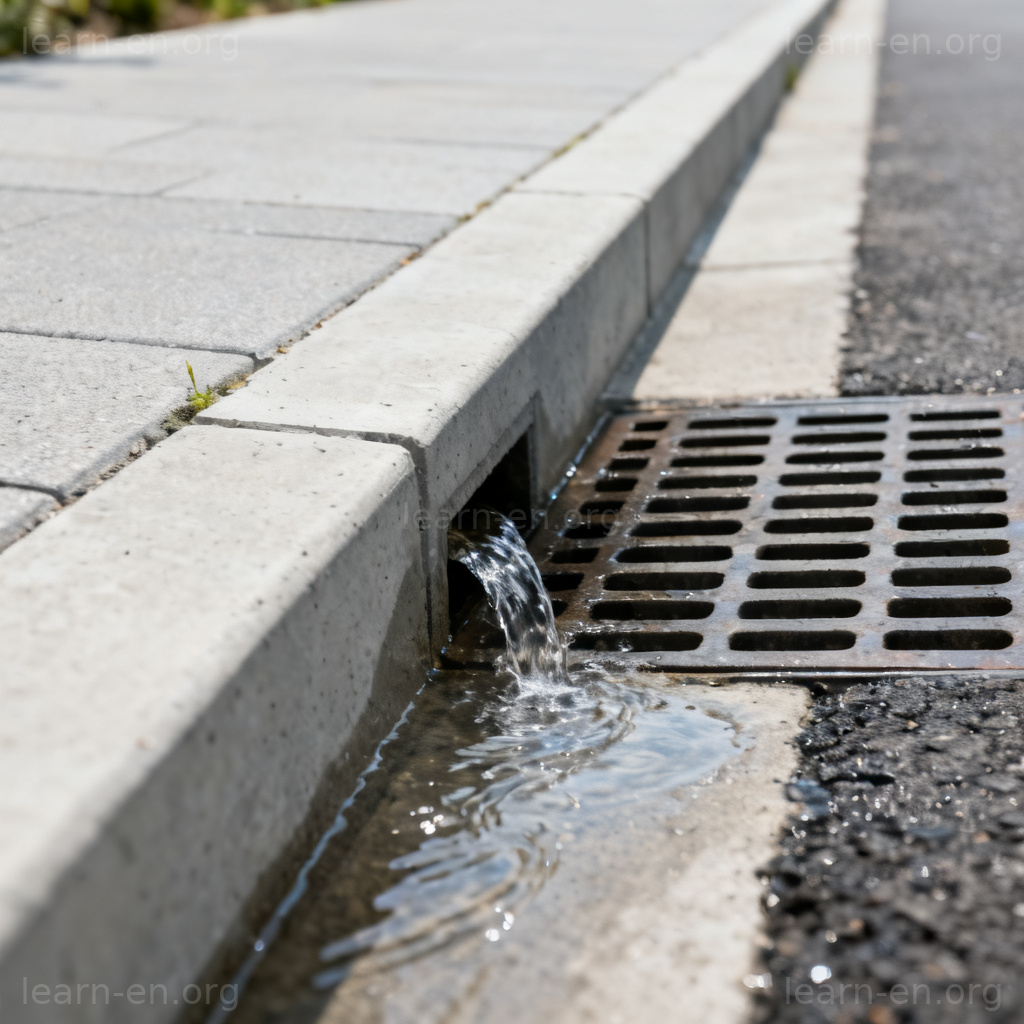drainage排水系统图解：道路边沟与雨水篦子