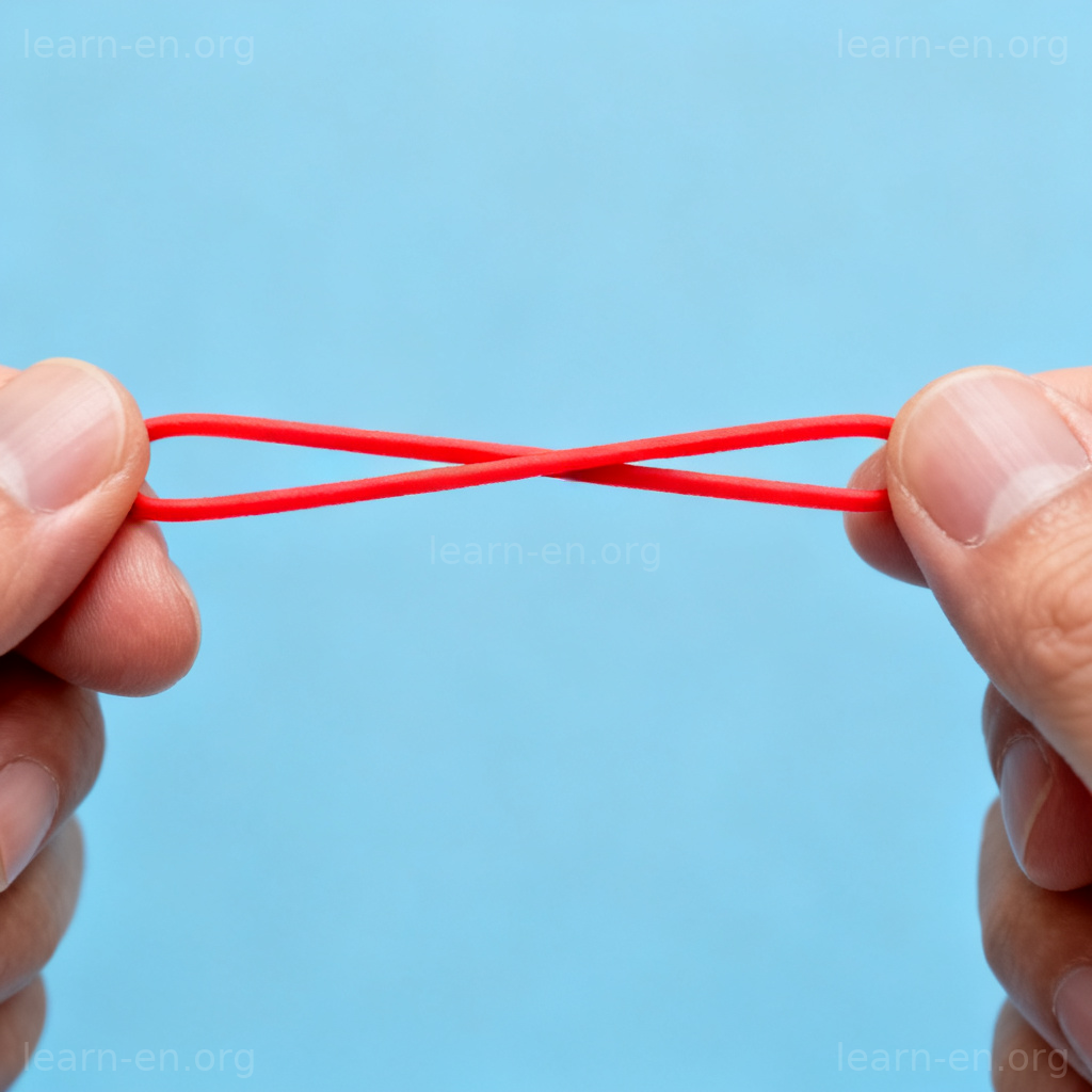 elastic 图解：红色橡皮筋被拉伸，展示物理弹性