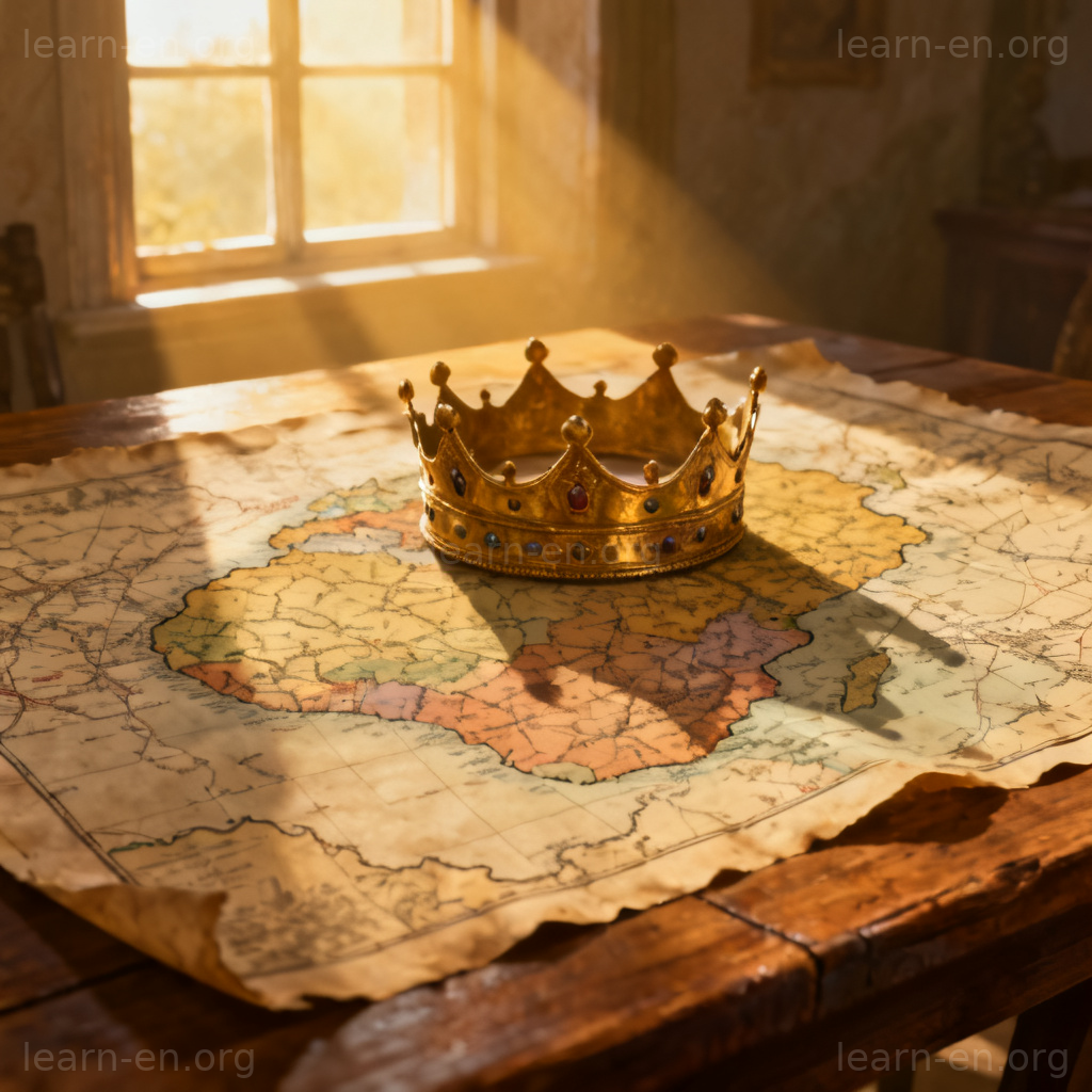 empire 帝国含义图解：地图与王冠象征统治