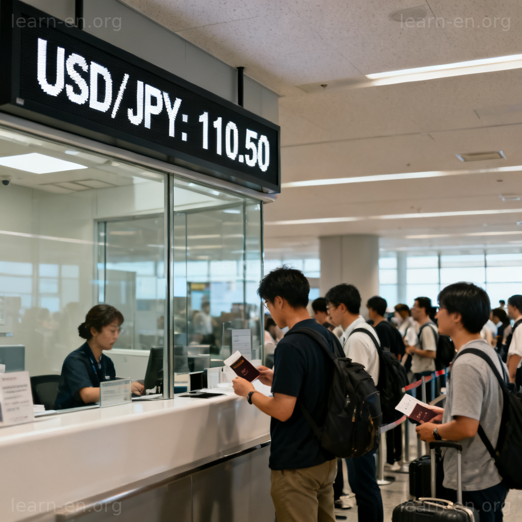 exchange rate 汇率图解：机场货币兑换处显示实时汇率电子屏