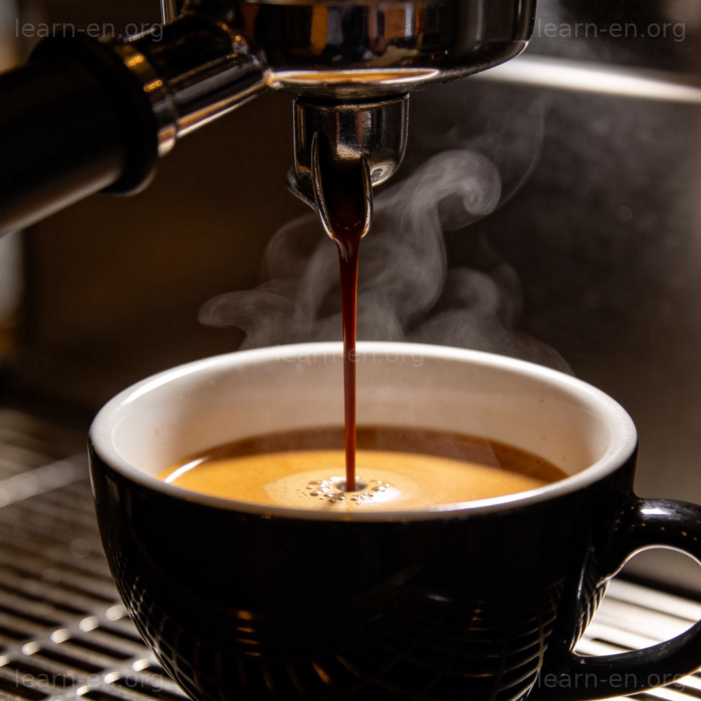 Extra shot 图解：咖啡师向杯中额外注入一份浓缩咖啡液
