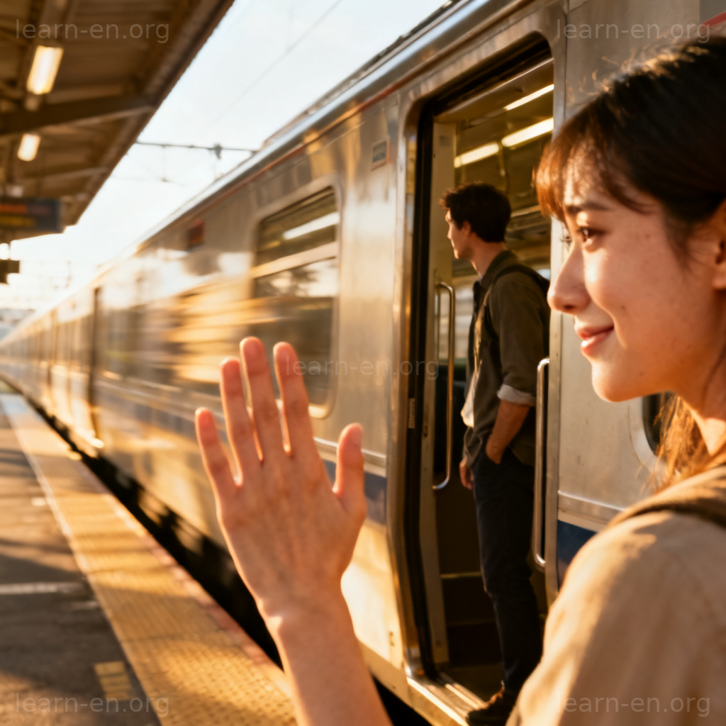 farewell 告别场景图解：火车站挥手送别
