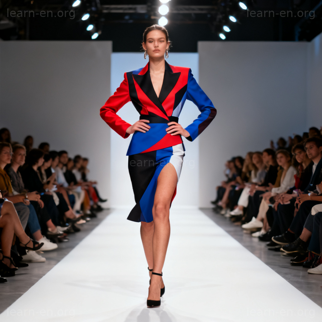 fashion 时尚含义图解：模特展示最新潮流时装秀