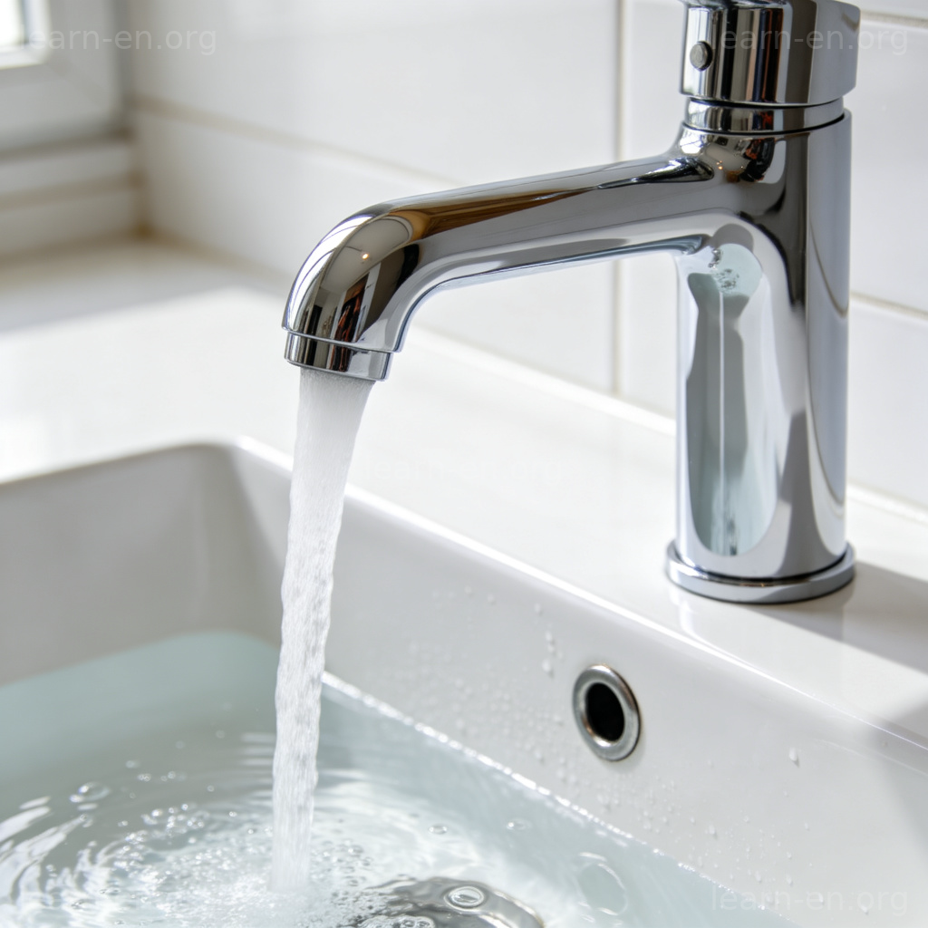 Faucet 水龙头图解：不锈钢厨房水龙头水流场景