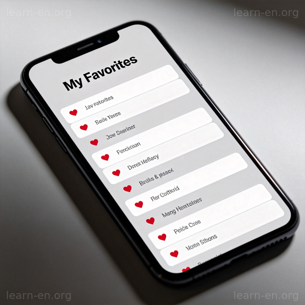 Favorites 最爱含义图解：手机歌单显示心形图标