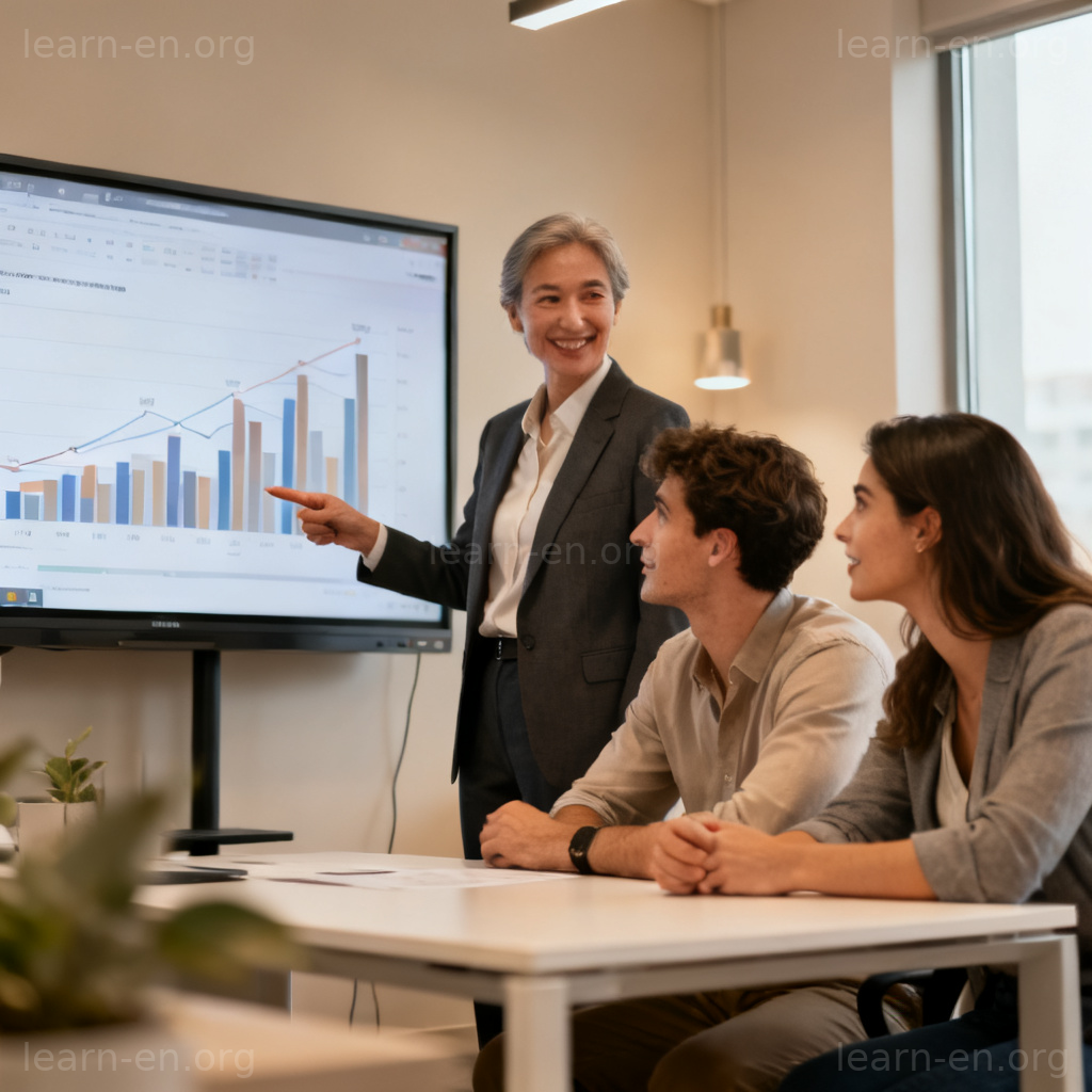 financial advisor 核心概念图解：专业人士为夫妇讲解财务图表