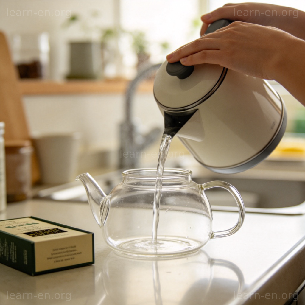 first 场景图解：泡茶时首先倒水的第一步动作