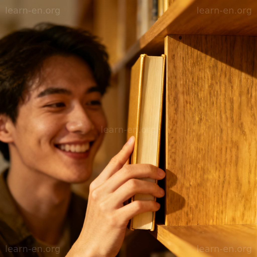 fits perfectly 图解：书本完美嵌入书架的场景