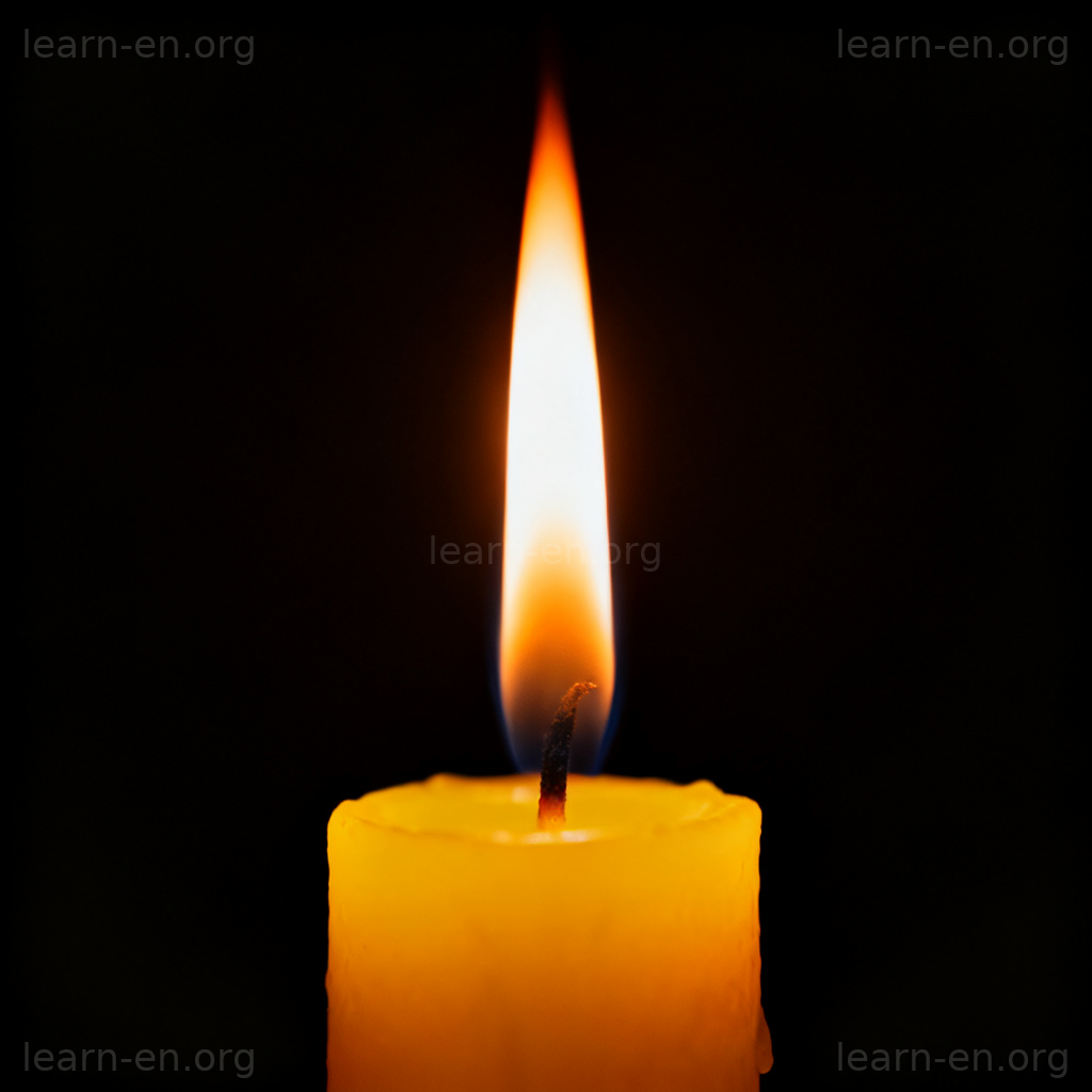 Flame 火焰图解：黑暗背景中清晰的黄色蜡烛火苗