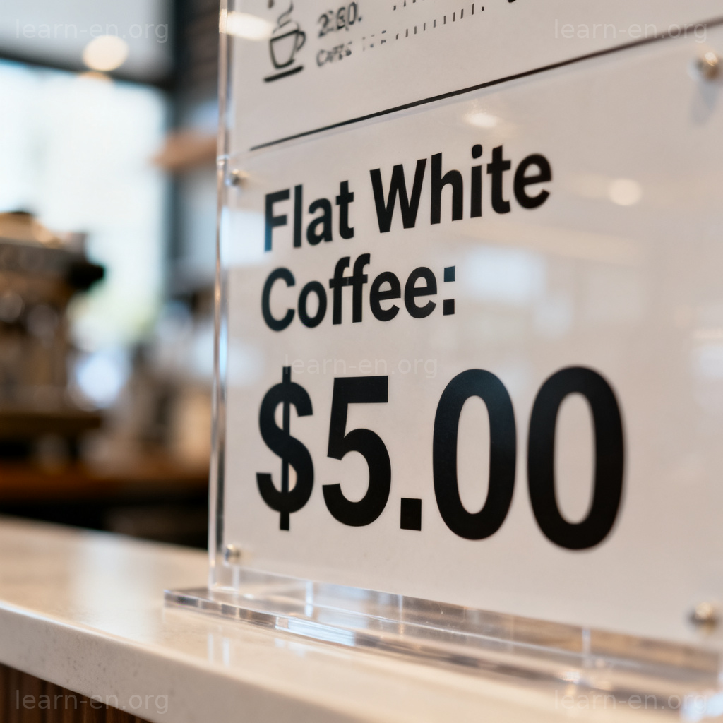 flat 固定价格场景：咖啡馆菜单上的统一标价