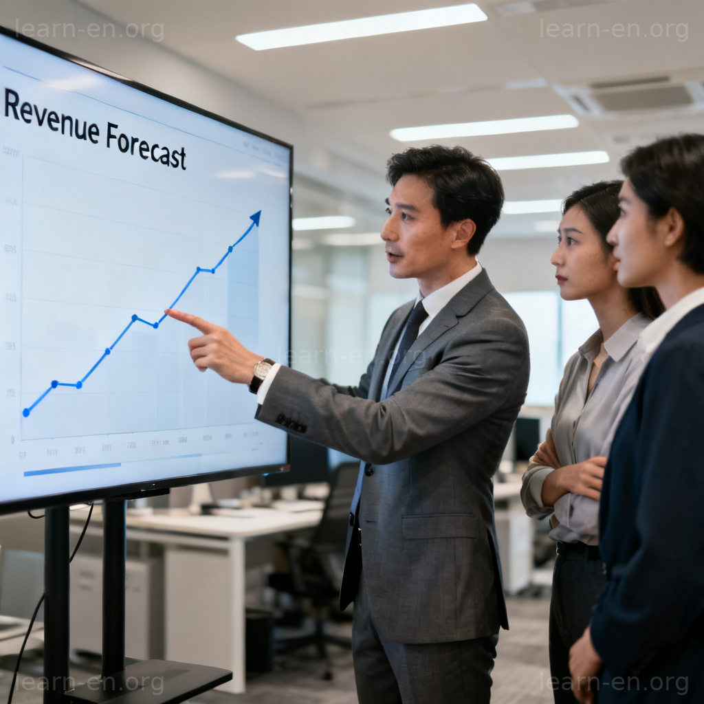 forecast 商业预测场景图解：分析师讲解趋势图表