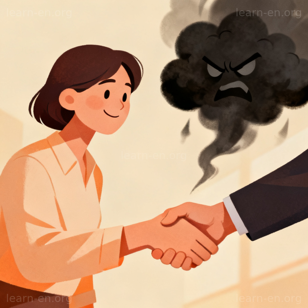 forgive 原谅含义图解：放下愤怒乌云，握手言和