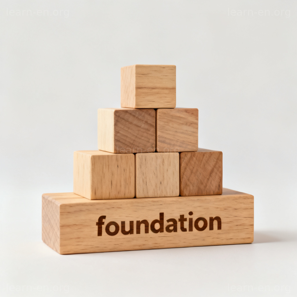 foundation 概念图解：作为基石的稳定积木金字塔