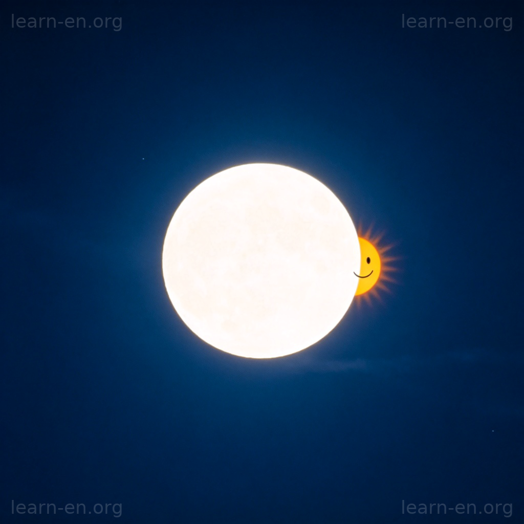full 含义图解：夜空中圆满的月亮，象征完全与完整