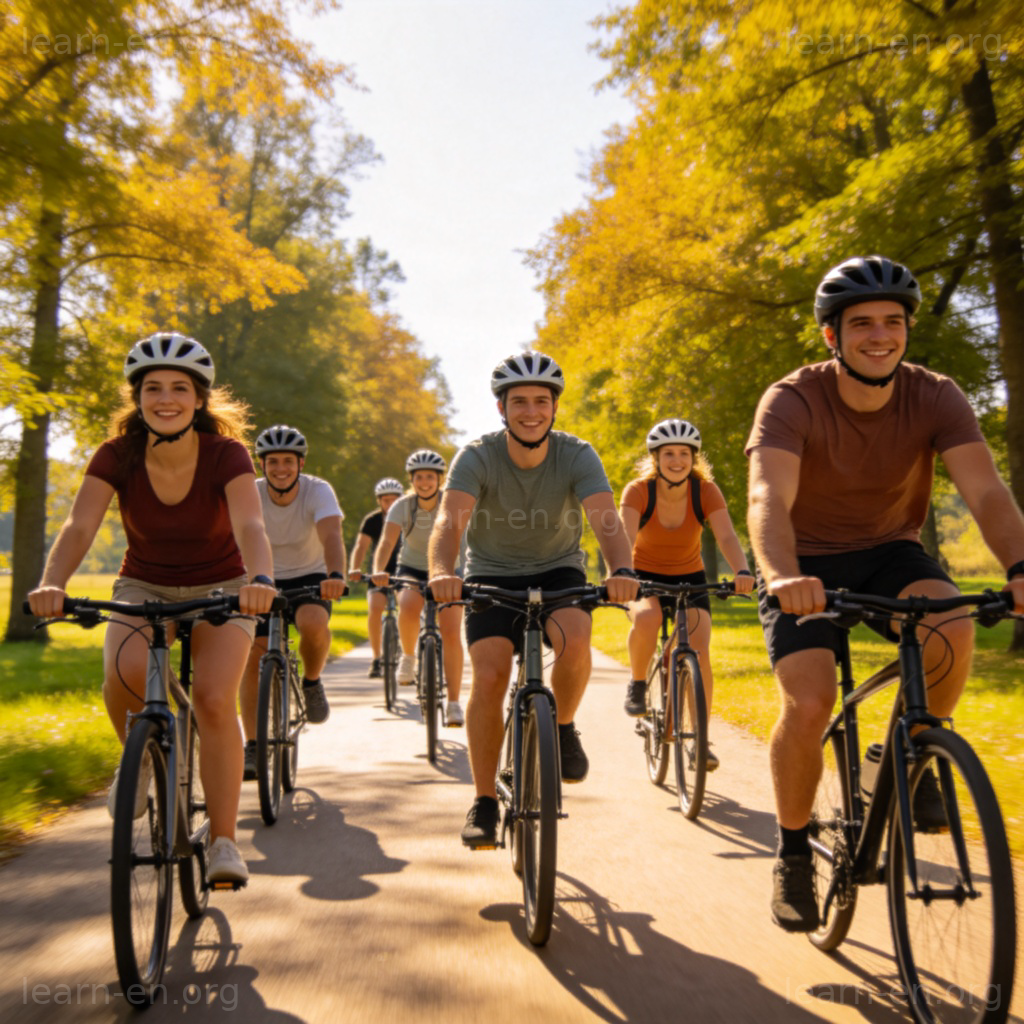 Group Ride 集体骑行场景图解：一群骑行者快乐同行