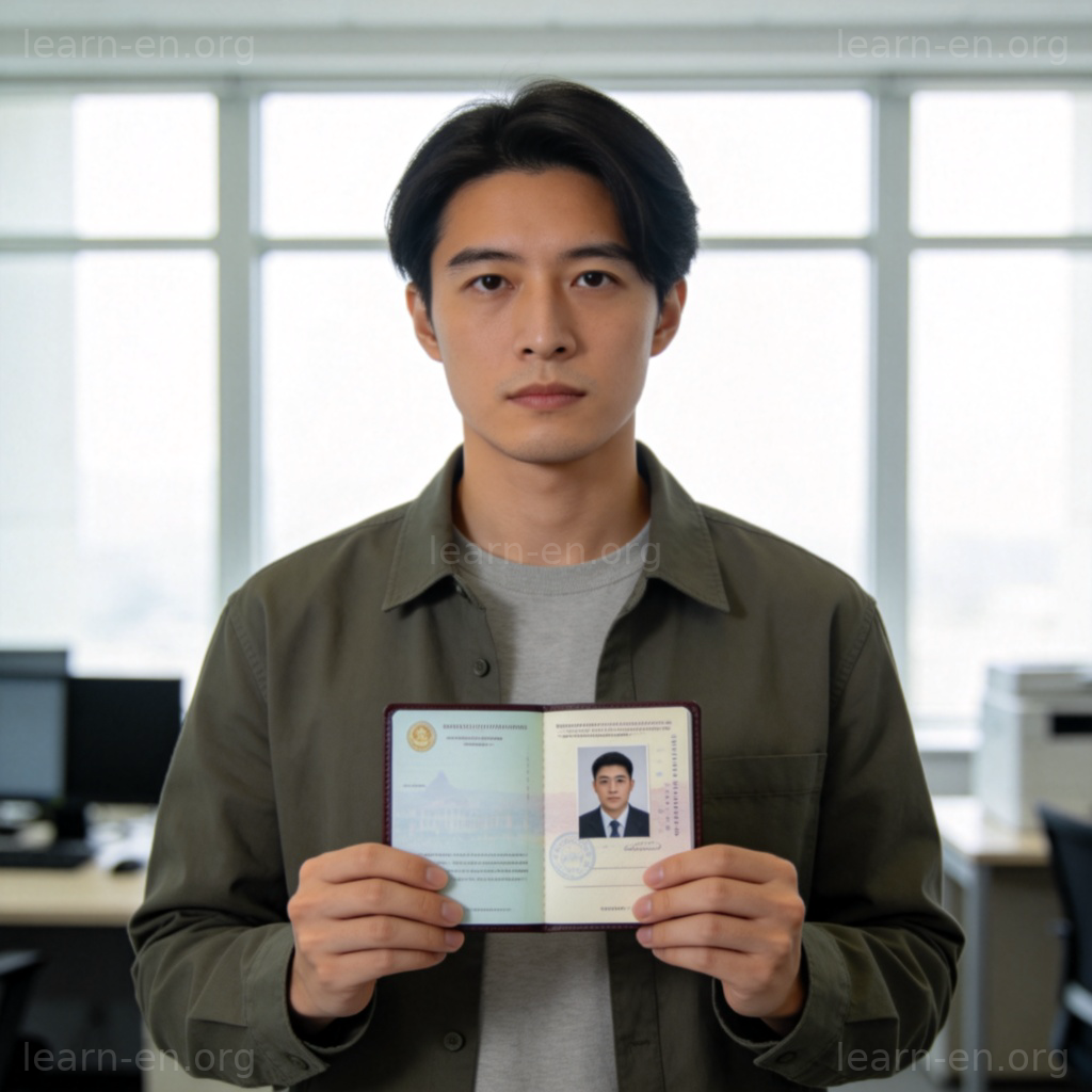 holder 持有者含义图解：手持护照的人