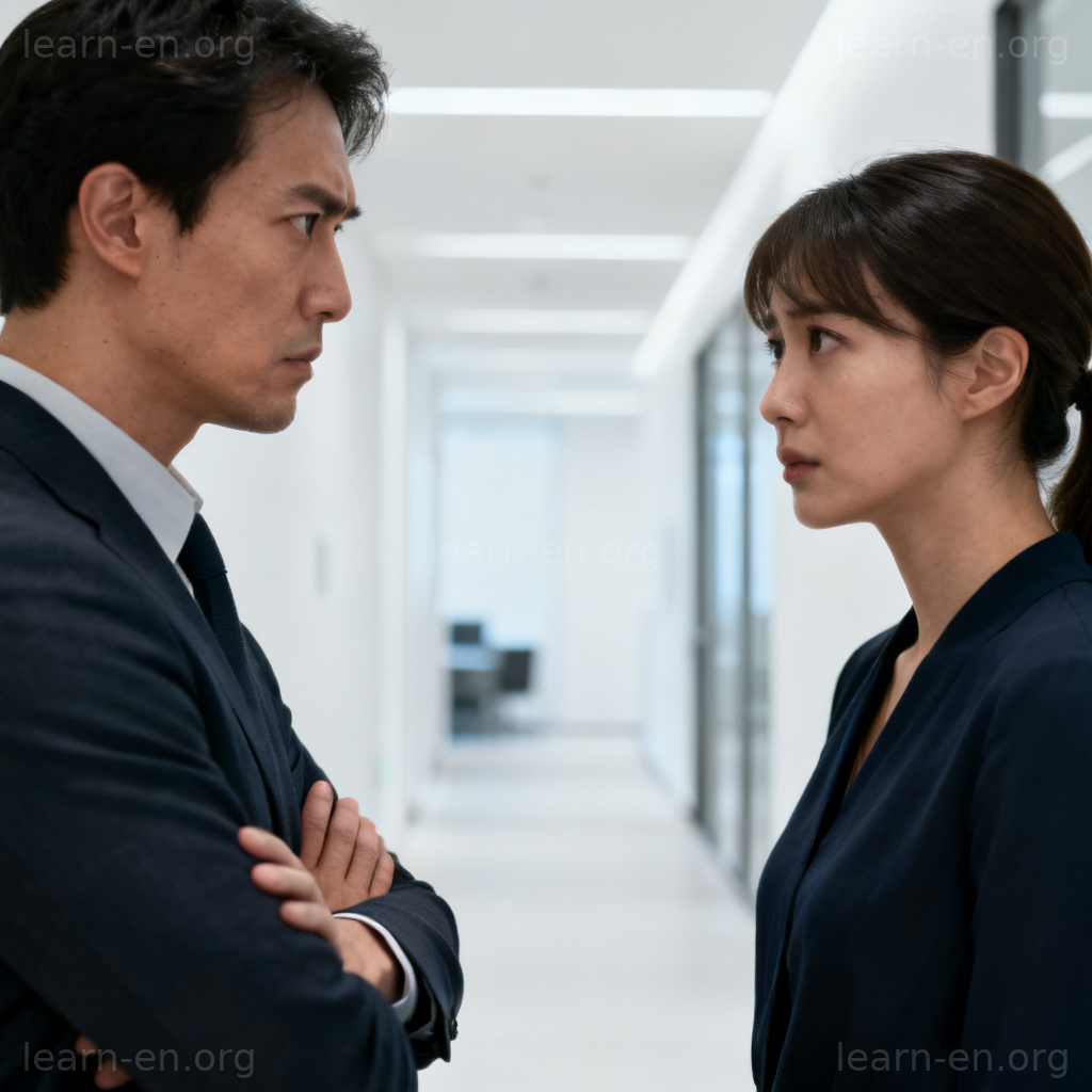 hostile 不友善态度图解：两人对峙的肢体语言
