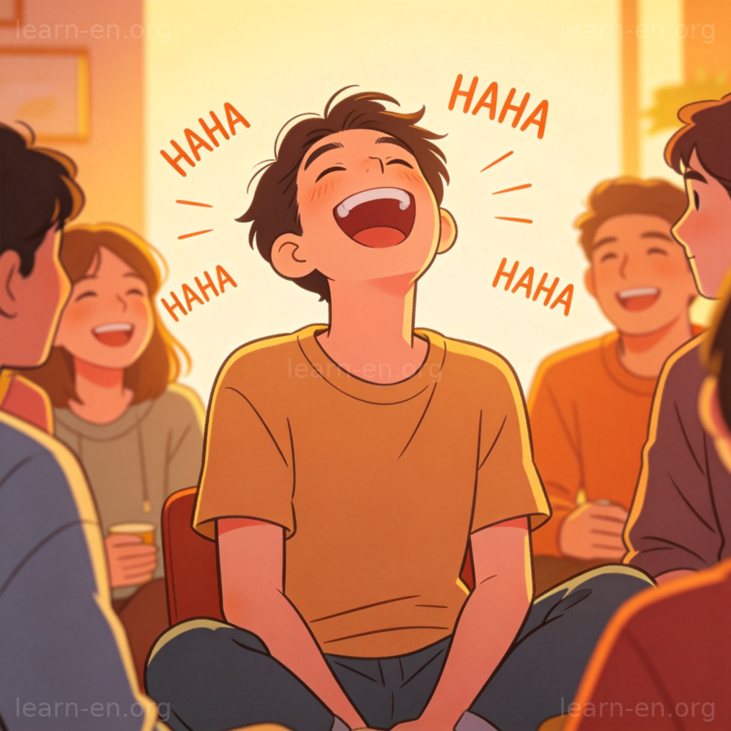 humor 图解：朋友开怀大笑展现幽默感场景