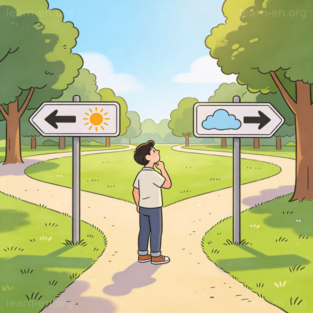if 条件句图解：公园岔路口的选择场景